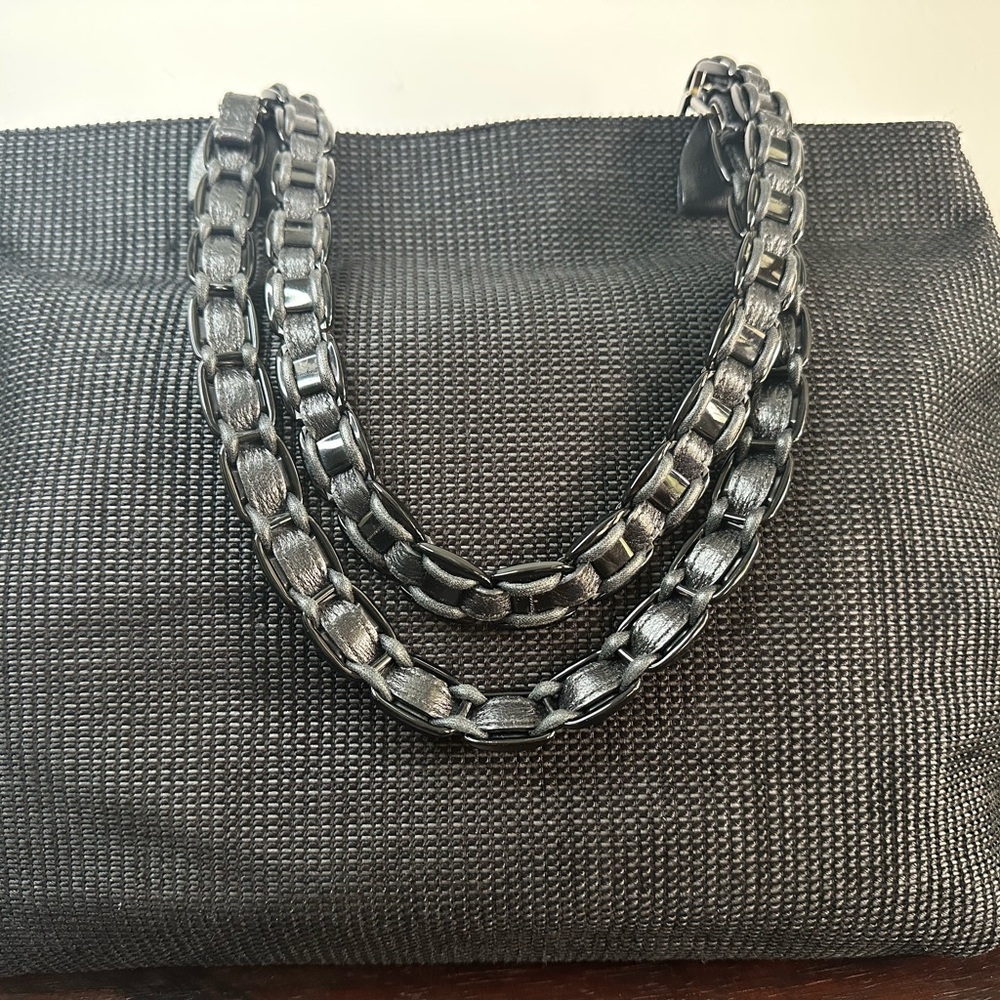 Amazing!!!! 1997 Salvatore Ferragamo Black Fabric Tote.